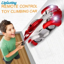 Настенный альпинистский Радиоуправляемый автомобиль с дистанционным управлением, светодиодный светильник, вращающийся на 360 градусов, трюковые игрушки, антигравитационная машина, Настенная машина для детей