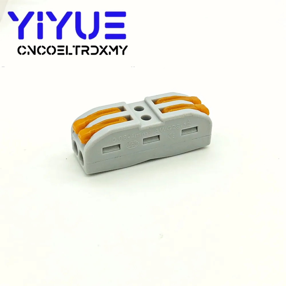 (12 шт./кор.) mini Быстрая соединитель wago 222-412D/PCT-212 Универсальный Компактный провод подключения Разъем 2 контактный Дирижер клеммный блок
