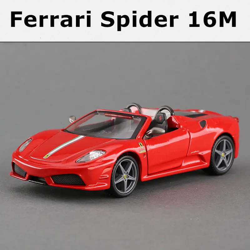 Bburago 1:32 Ferrari 458 высокая имитация автомобиля модельная форма-легкоплавкий Металл Модель игрушки подарок имитация сплава автомобиля коллекция - Цвет: Ferrari Spider