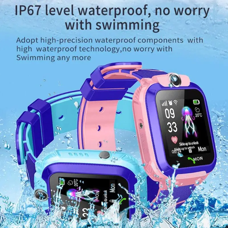 Модные Детские Смарт-часы IP67 водонепроницаемые часы с циферблатом голосового чата умные часы игрушки для детей игрушечные рации Монтессори