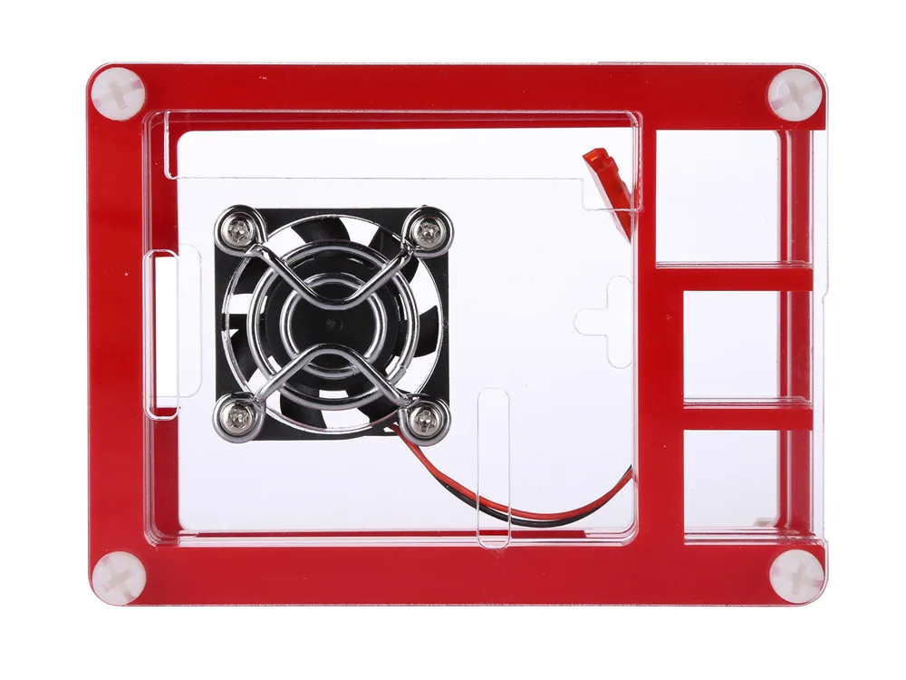 9 слоев чехол Корпус охлаждающий вентилятор теплоотвод для Raspberry Pi 4 Модель B - Цвет: Red