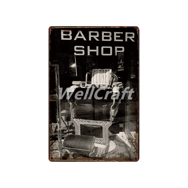 [WellCraft] парикмахерские металлические вывески, настенные плакаты, таблички, опт, на заказ, забавная железная живопись, антикварный бар, магазин, декор FG-5123 - Цвет: sl-10038