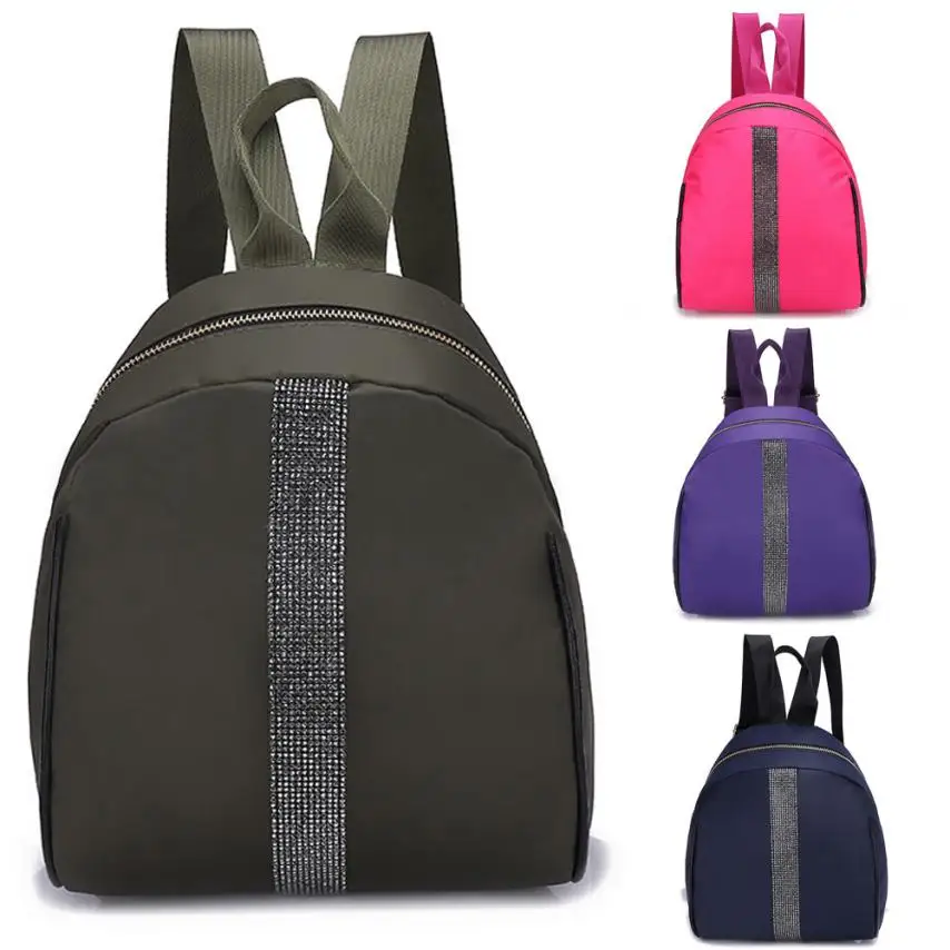 

FishSunDay Women Students Backpack Nylon Hit Color Shoulder Bag School Bag City Jogging Bags 0801