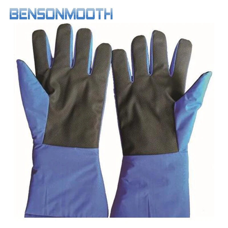 Анти-низкой температуре жидкого азота защитные перчатки СПГ перчатки 38 см