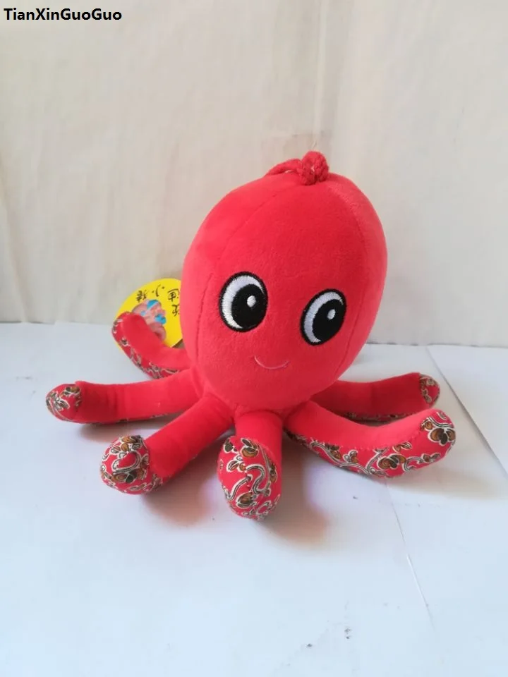 Прекрасный мультфильм осьминог плюшевые игрушки около 20 х 18 см Красный Осьминог Мягкая кукла детские игрушки Рождественский подарок h2479