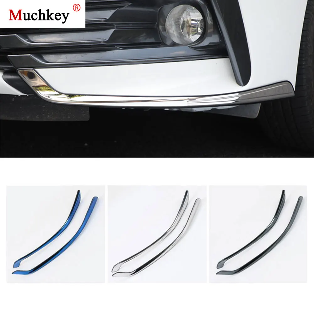 

Car front head side bumper corner protection trim frame styling Stainless Steel 2pcs For Toyota Corolla Altis 2017 2018 2019