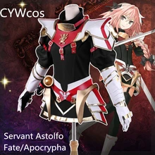 Fate/Apocrypha FA Servant Astolfo Косплей Костюм Боевая Форма платье FGO Косплей боевые костюмы с накидкой+ платье+ перчатки+ носки