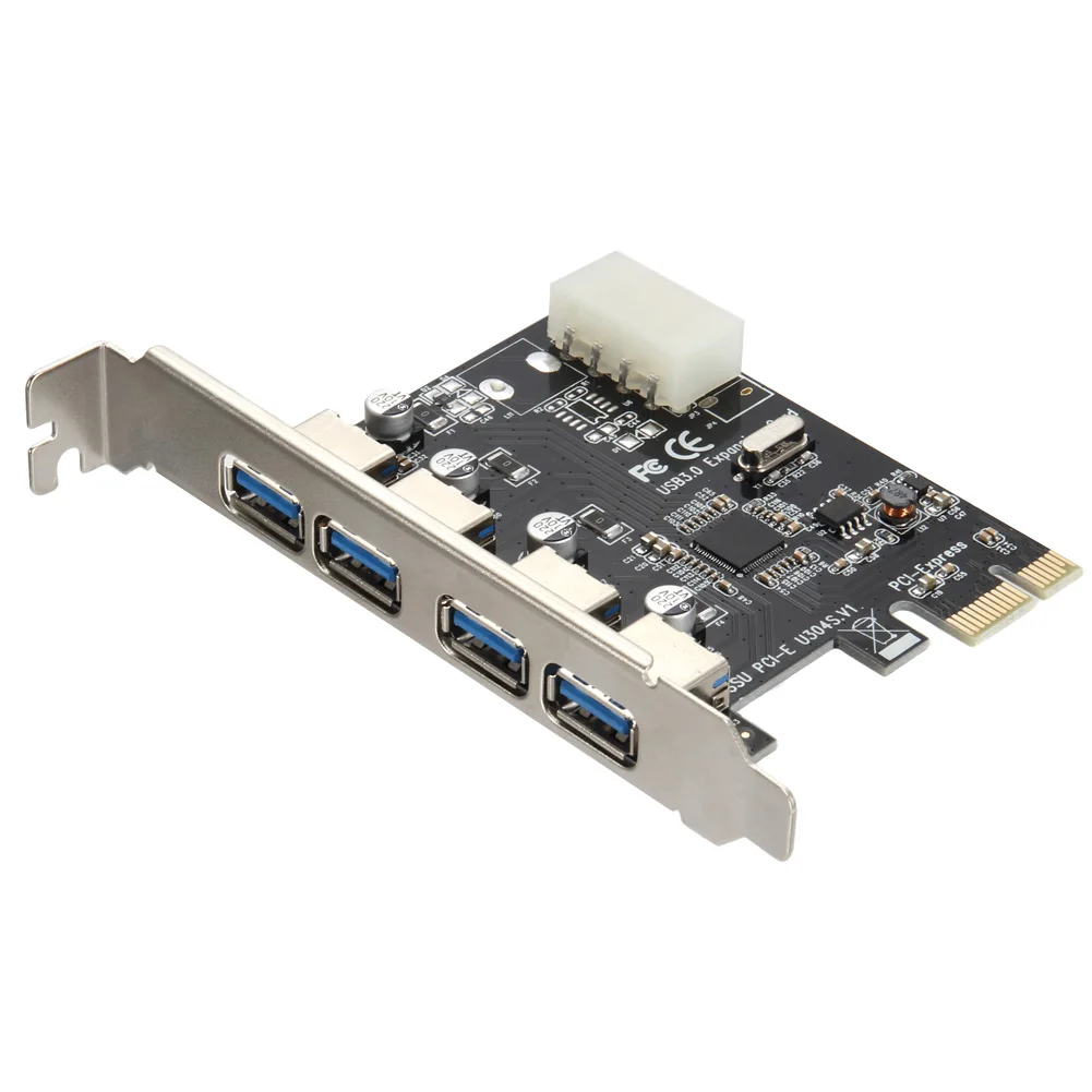 

PCI-E PCI Express to 4 Ports USB 3.0 Hub Controller Card Adapter 8 DJA99