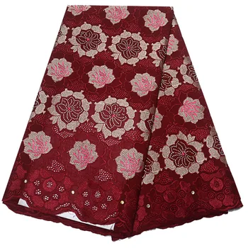 

African Cotton Swiss Voile Lace Fabric High Quality Swiss Voile Lace In Switzerland Cotton African Lace Fabric LS001
