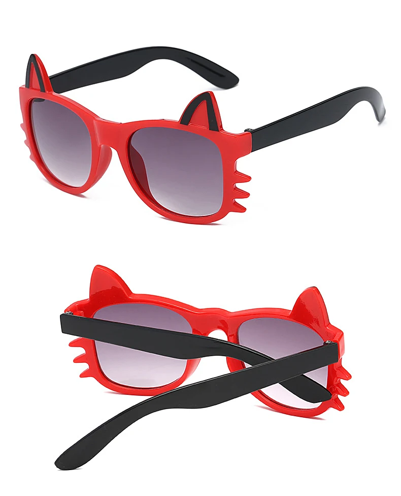 MINIMUM Children Cute Cat Head Type Fashion Sunglasses Sunshade Ultra-light Frame Clear Lens Sunshades Girls Sun glasses1 (4)