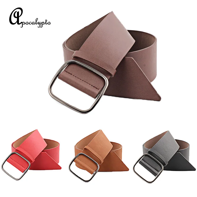 

2019 Summer Square Buckle Belts For Women Female Leather Waist Belt Men'S Leather Belt Unisex Belt For Corset Riem Ceinture