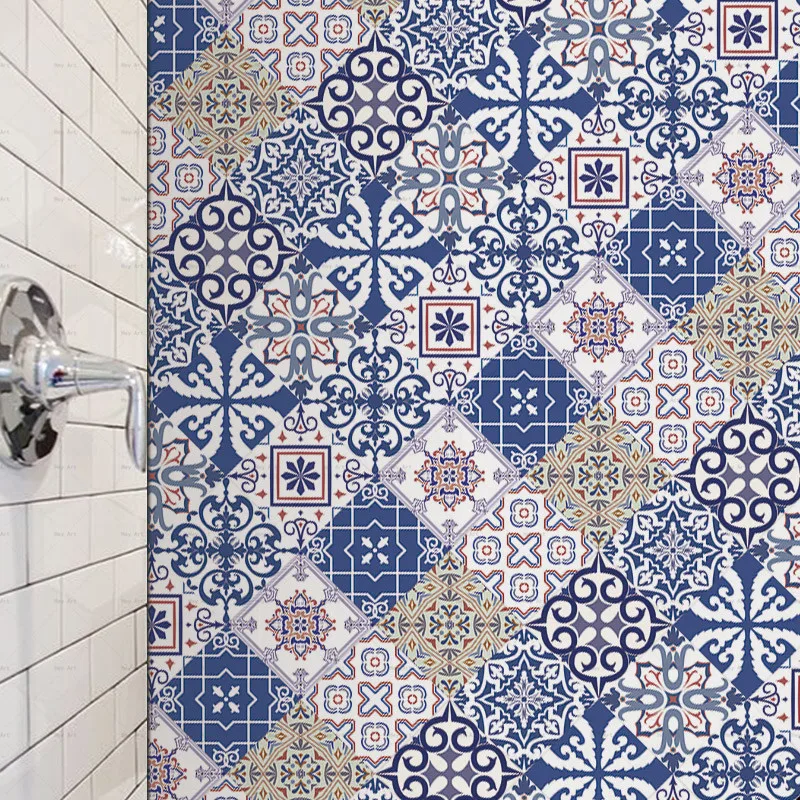 

10 Pieces/Set Creative DIY Ground Tiles Stickers Pattern for Room Stairs Decoration Floor Wall Sticker