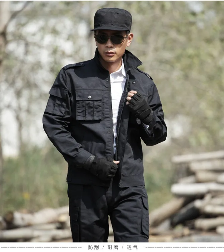 4XL внешняя тактическая армейская военная форма боевые куртки+ брюки тактические черные пальто костюмы CS военная одежда
