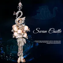 Подвески с автомобилем высокого класса подвеска в виде лебедя хрустальные подвески Автомобильные украшения аксессуары