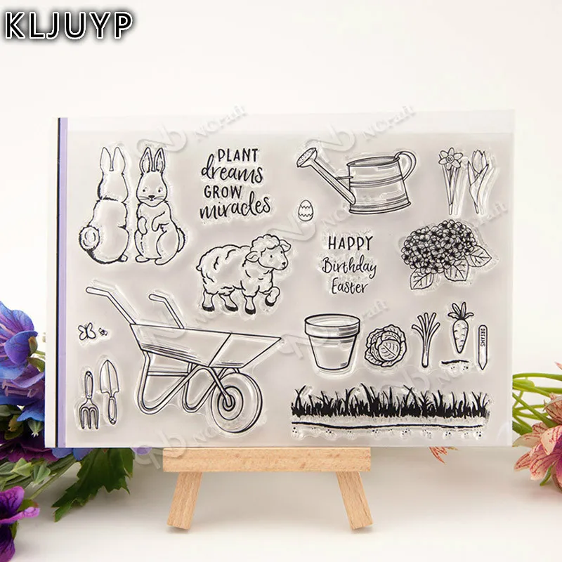 Kljuyp 1 лист DIY пастбище Дизайн прозрачный штамп для детей печать Бумага Craft Скрапбукинг украшения