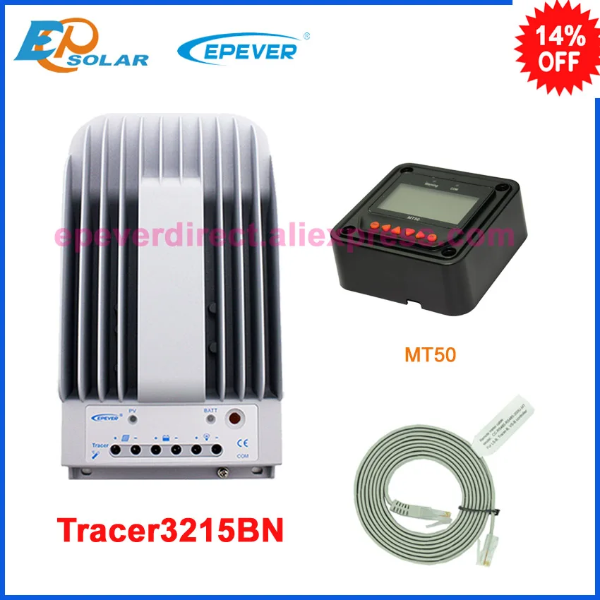 

Solar system tracer MPPT 30A 30amp Tracer3215BN 12v 24v auto work solar regulator with black MT50 remote meter