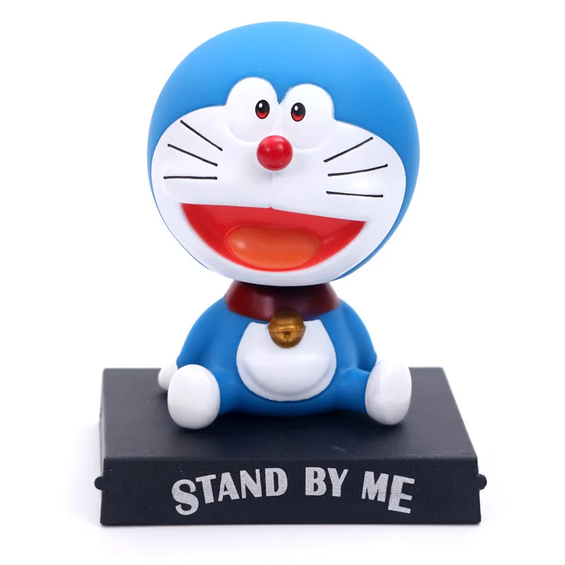 11 см Doraemon Аниме Фигурка встряхните голову держатель телефона кронштейн украшение автомобиля аниме модель ПВХ игрушки для рождественских подарков