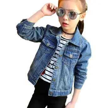 

Teenager Girls Denim Jackets 2020 Fashion Children Outwear Coat Spring Autumn Kids Girls Jeans Jacket 4-13Years