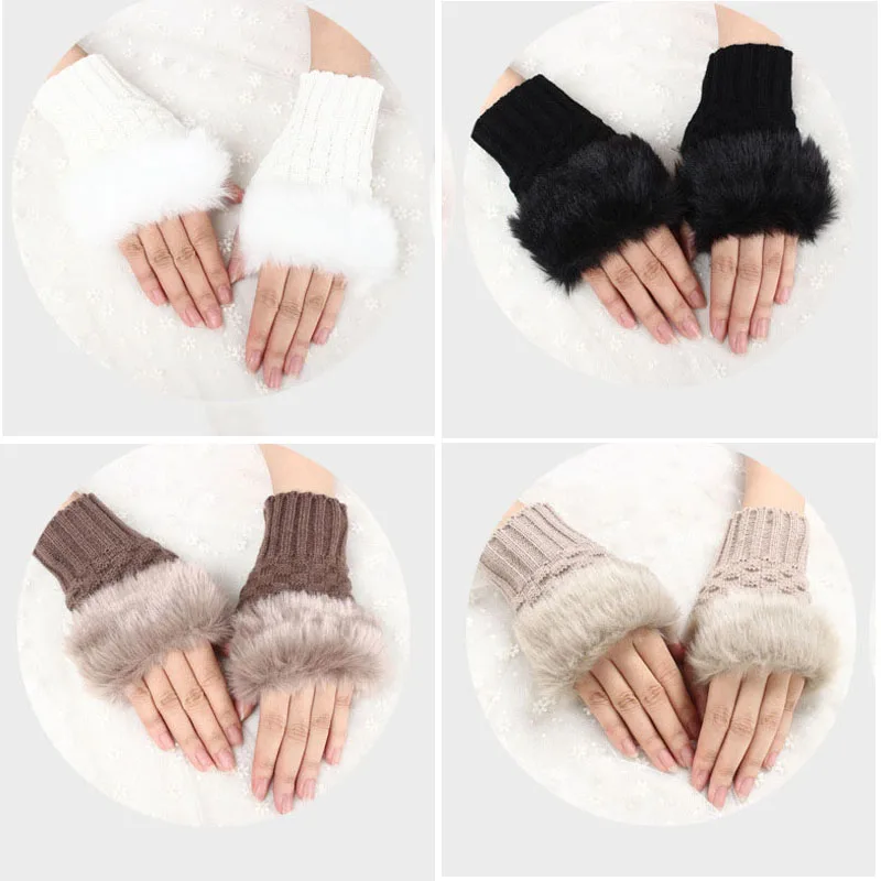 2022-Winter-Women-Gloves-Warmer-Stylish-Gloves-Knitting-Faux-Wool ...