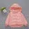 Новое зимнее камуфляжное пальто для мальчиков и девочек пуховая куртка Верхняя одежда однотонное хлопковое пальто с крыльями - Цвет: Розовый