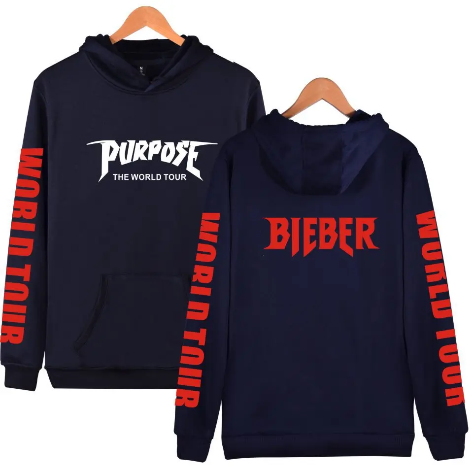 Waidx Justin Bieber Purpose Tour Hoodies Men Clothes 2018 Pullover Sweatshirt Pocket Hip Hop Streetwear Hot Sale Drop Shipping