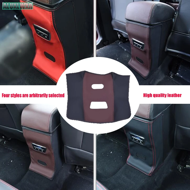 

Car Styling Rear Air Conditioning Vent Decorative Frame Air Outlet Trim Strip 2016 2017 2018 Leather Fit for Lifan Marveii Myway