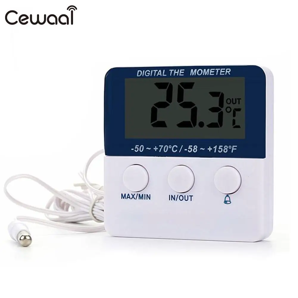 

Thermometer Alarm LCD Display Monitor Precise Digital Thermometer Aquarium White Electronic Thermometer Waterproof