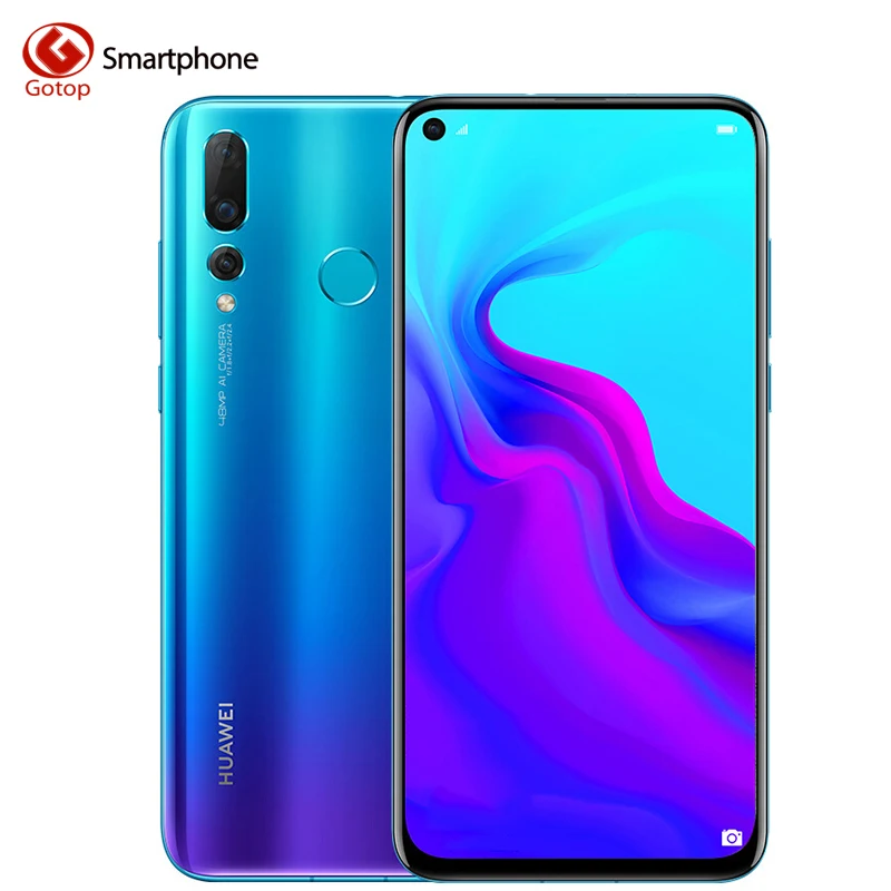 

HUAWEI Nova 4 Android 9.0 Smartphone kirin 970 Octa Core FingerPrint Mobile Phone 6.4 inch 4*Cameras 3750mAh OTA 4G Cell Phone