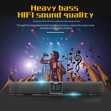 SoundBar 20W bajo Subwoofer Bluetooth altavoz caja de música altavoz portátil inalámbrico con Control remoto pantalla LCD hogar/teatro(China)