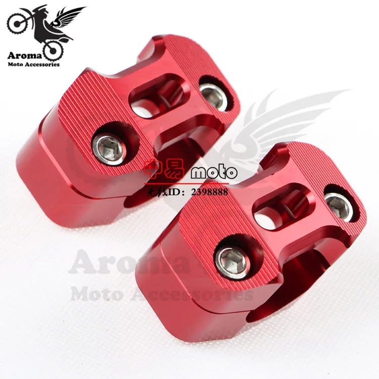 red CNC aluminum Motorcycle HANDLEBAR RISER motocross handle bar mount