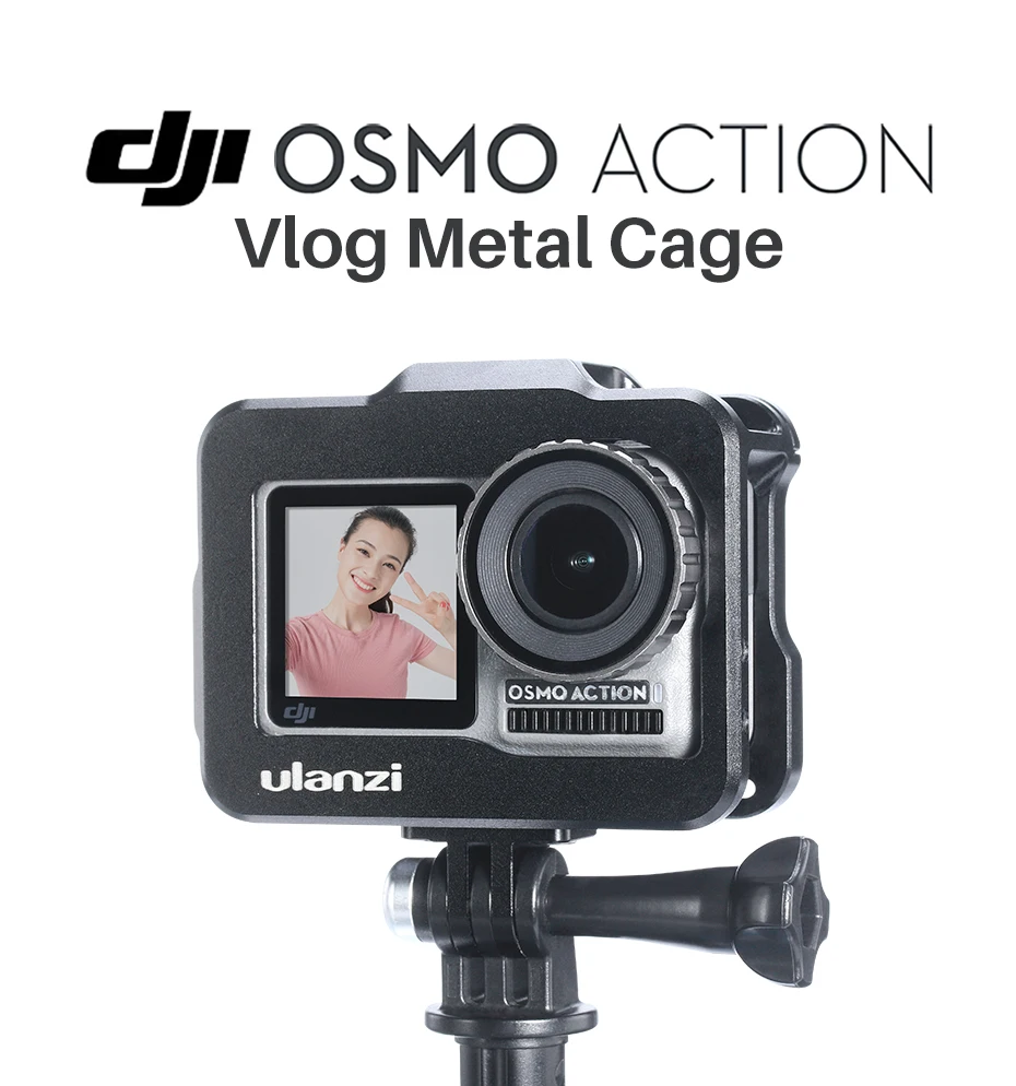 Ulanzi OA-1 Metal Vlog Camera for DJI Osmo Action Cage Protective Housing Case Frame Shell Sports Camera Cage Camera Accessories