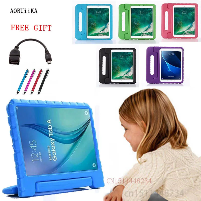 

Case For Samsung Galaxy Tab A 6 A6 10.1 P580 P585 S-Pen version Shockproof Rugged Proof EVA Full Kids Handle Stand Tablet Cover