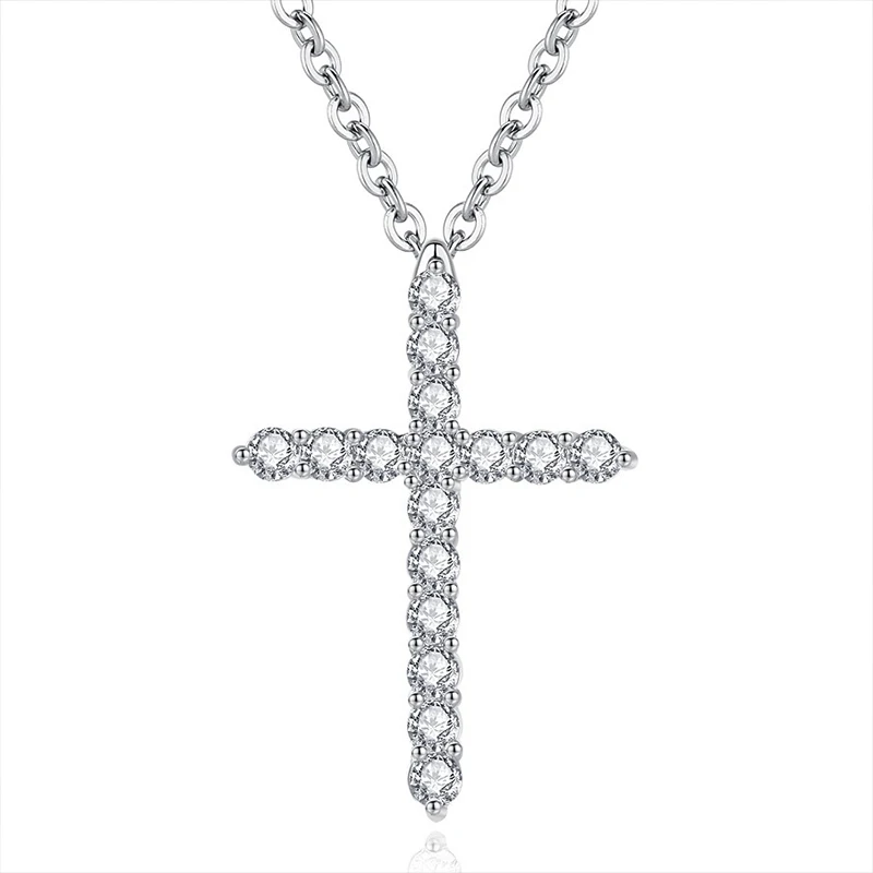

Wholesale 12pcs Zirconia Crystal Cross Pendant Color Chain Necklaces Choker Fashion Party Jewelry Gifts for Women Girls