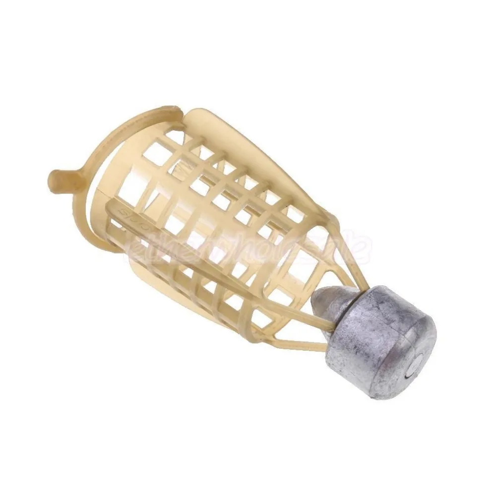 

Brand New 40g/50g/60gFish Bait Lure Cage Fishing Bait Cage Basket Feeder Holder Fishing Trap Fishing Accessory with Lead Sinker