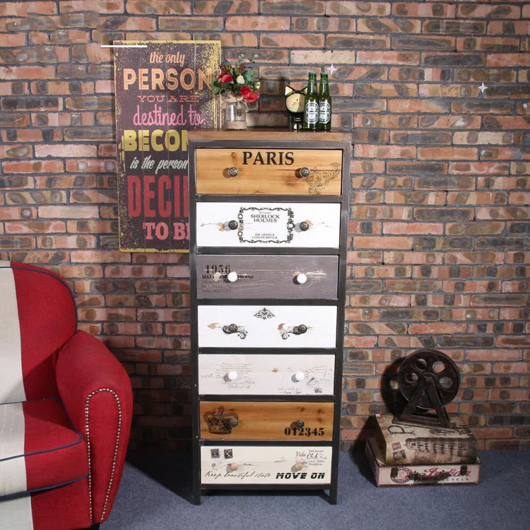 Creative Wrought Iron Cabinet Clothing Store font b Closet b font Storage Box Cabinet Cosmetics Desktop