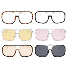 Новые квадратные оптические очки, большая металлическая оправа, модные Универсальные очки унисекс золотого цвета, брендовые дизайнерские очки, прозрачные линзы