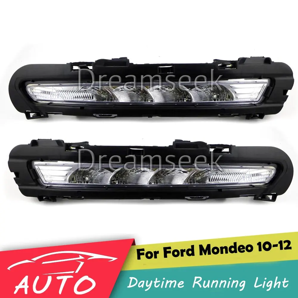 

DRL For Ford Mondeo 2010 2011 2012 LED Car Daytime Running Light Relay Waterproof Driving Fog Day Lamp Daylight