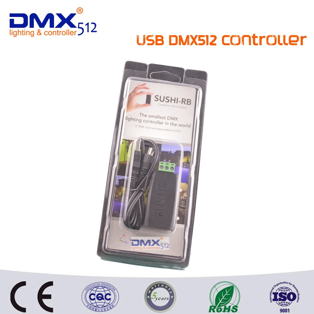

Professional LED Lighting USB to DMX Interface Adapter LED DMX512 Computer PC Stage Lighting Controller Dimmer
