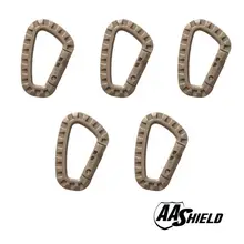 AA щит карабин для активного отдыха d-образное кольцо с зажимом крючок Карабин Пластик Отдых на природе охотничий с карабином несколько Цвет, 5 шт. в партии