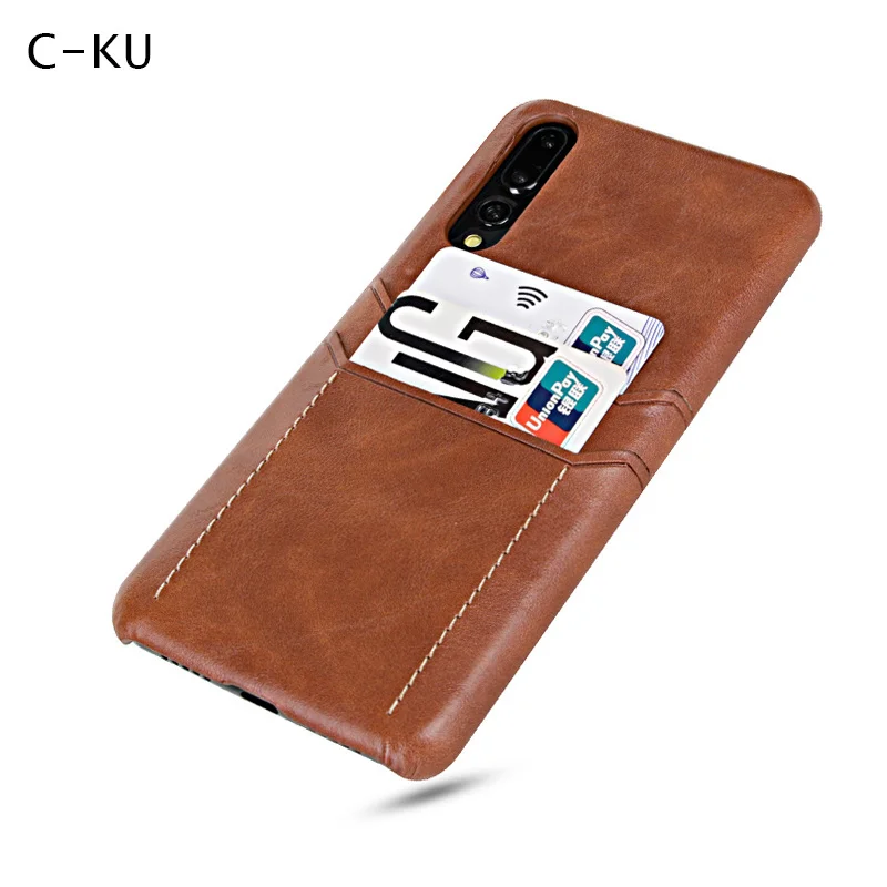 

Credit Card Holder Case for Huawei P20 Pro Luxury Leather PU Wallet Shockproof Slim Hard Back Cover for Huawei P20 Mate 10 9 Pro