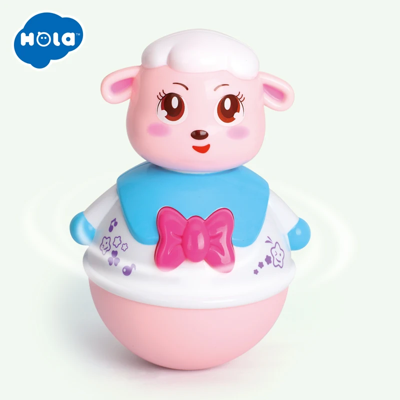 HUILE TOYS 967B Tumbler Rolling Electric Toy Roly-Poly Sheep Nodding Doll with Music & Light Educational Toy for Baby 0-12 month HUILE TOYS 967B Tumbler Rolling Electric Toy Roly-Poly Sheep Nodding Doll with Music & Light Educational Toy for Baby 0-12 month