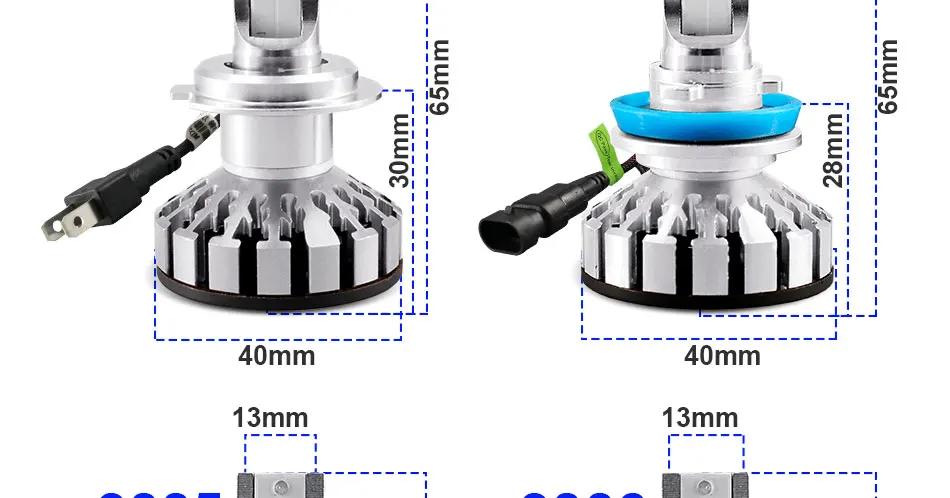 1 Pair H4 H7 LED Headlight Bulbs H1 9005 9006 HB4 Led canbus Anti-EMC H1 HB3 50W 10000LM 6000K Car Led Auto Headlights kit 12V mini size slient fan (20)