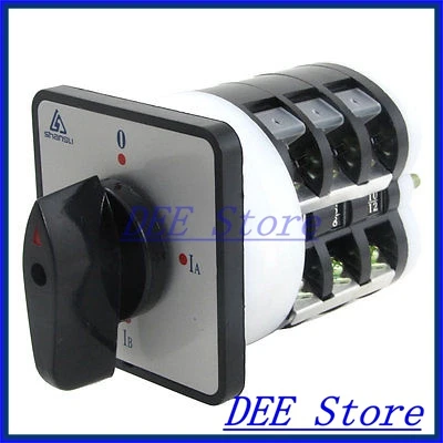 

Ui 500V Ith 16A 4 Position 12 Screw Terminals Rotary Changeover Switch