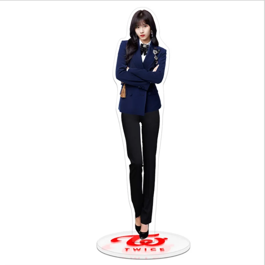 Kpop Twcie Members Uniform Acrylic Figure Doll Nayeon Sana Standing Action Table Decor Once - Цвет: SANA