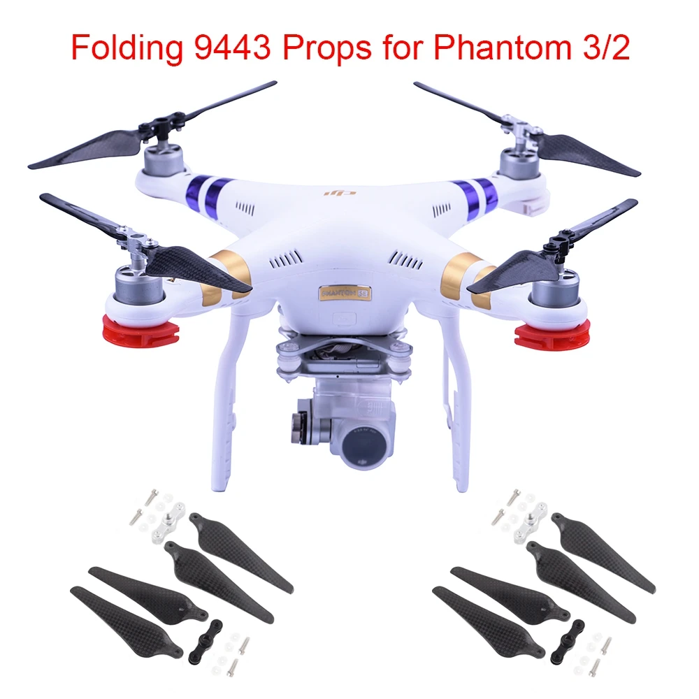 4 шт. 9443 складной пропеллер для DJI Phantom 3 2 Drone самоходный запорный реквизит из