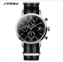 James Bond 007 Reloj de SINOBI Reloj de Los Hombres Relojes Deportivos Impermeables de Nylon Correa Cronógrafo Para Hombre Relojes Hora Reloj relogio masculino