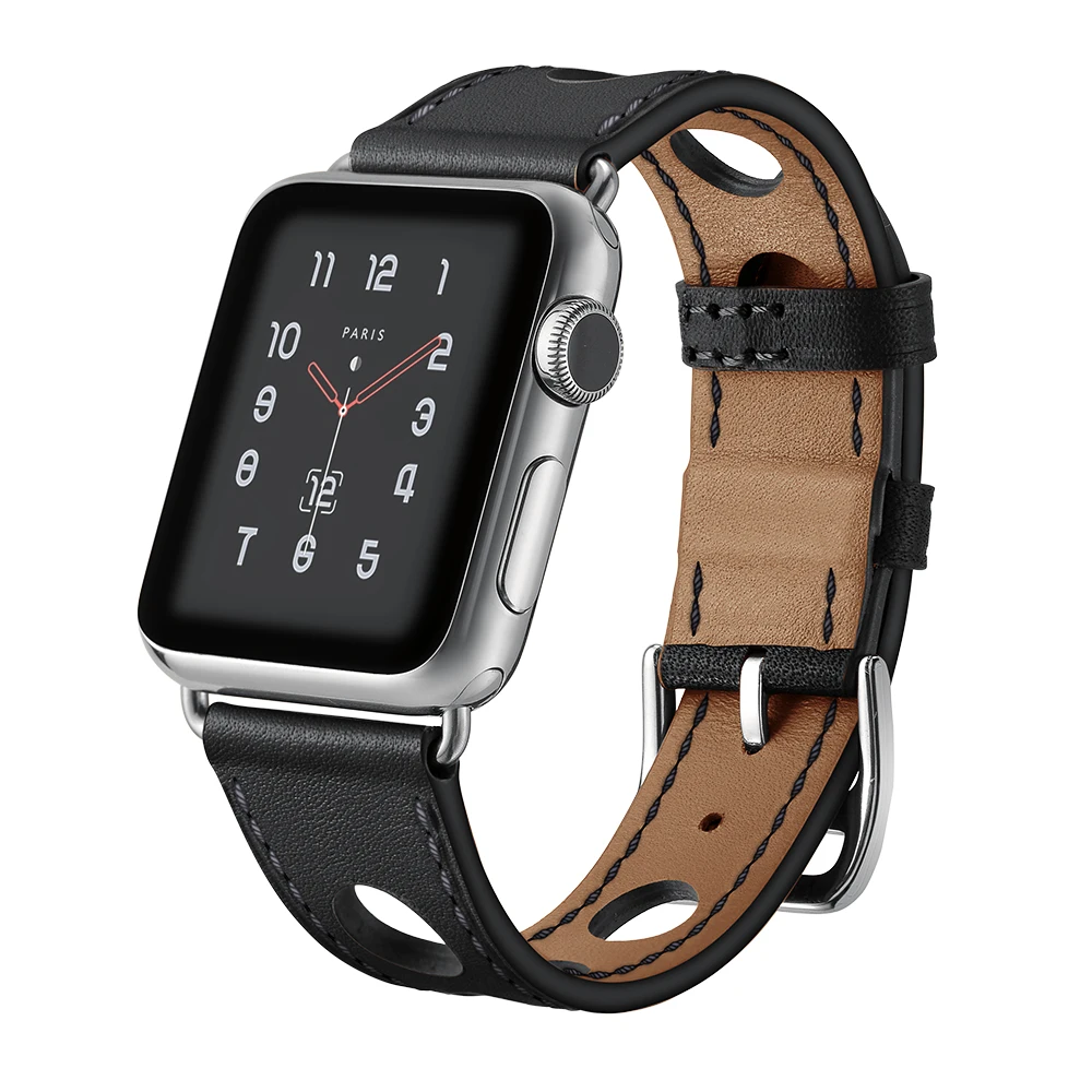 Ремешок из натуральной кожи для apple watch 4 band 44 мм iwatch series 5 4 3 2 correa apple watch 42 мм 38 мм 40 мм браслет ремешок для часов 44