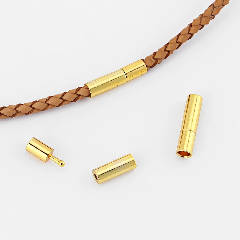 Buy 10 Sets Gold Tone Barrel End Caps Clasp