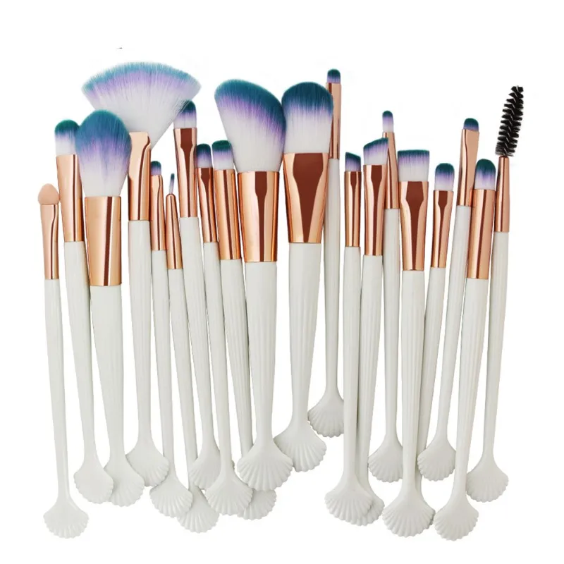 

20Pcs Shell Shape Makeup Brushes Set Mini Power Eye Shadow Contour Concealer Foundation Cosmetic Beauty Brush Tool