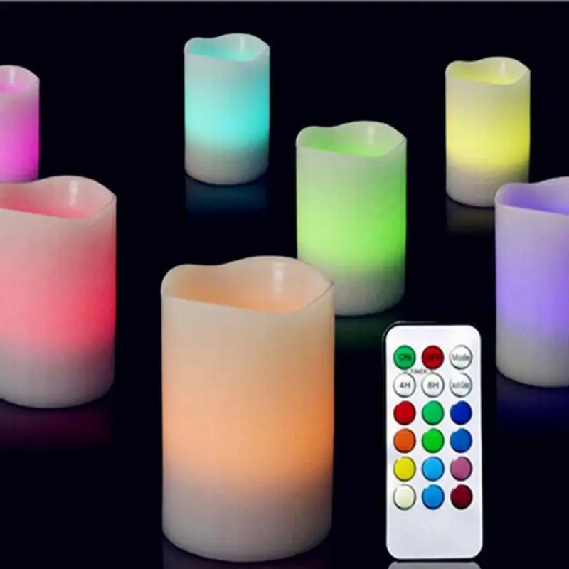 3Pcs/set wireless remote control candle led flameless candles bougie